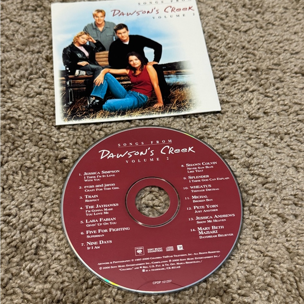 Dawson's Creek Volume 2 Soundtrack CD